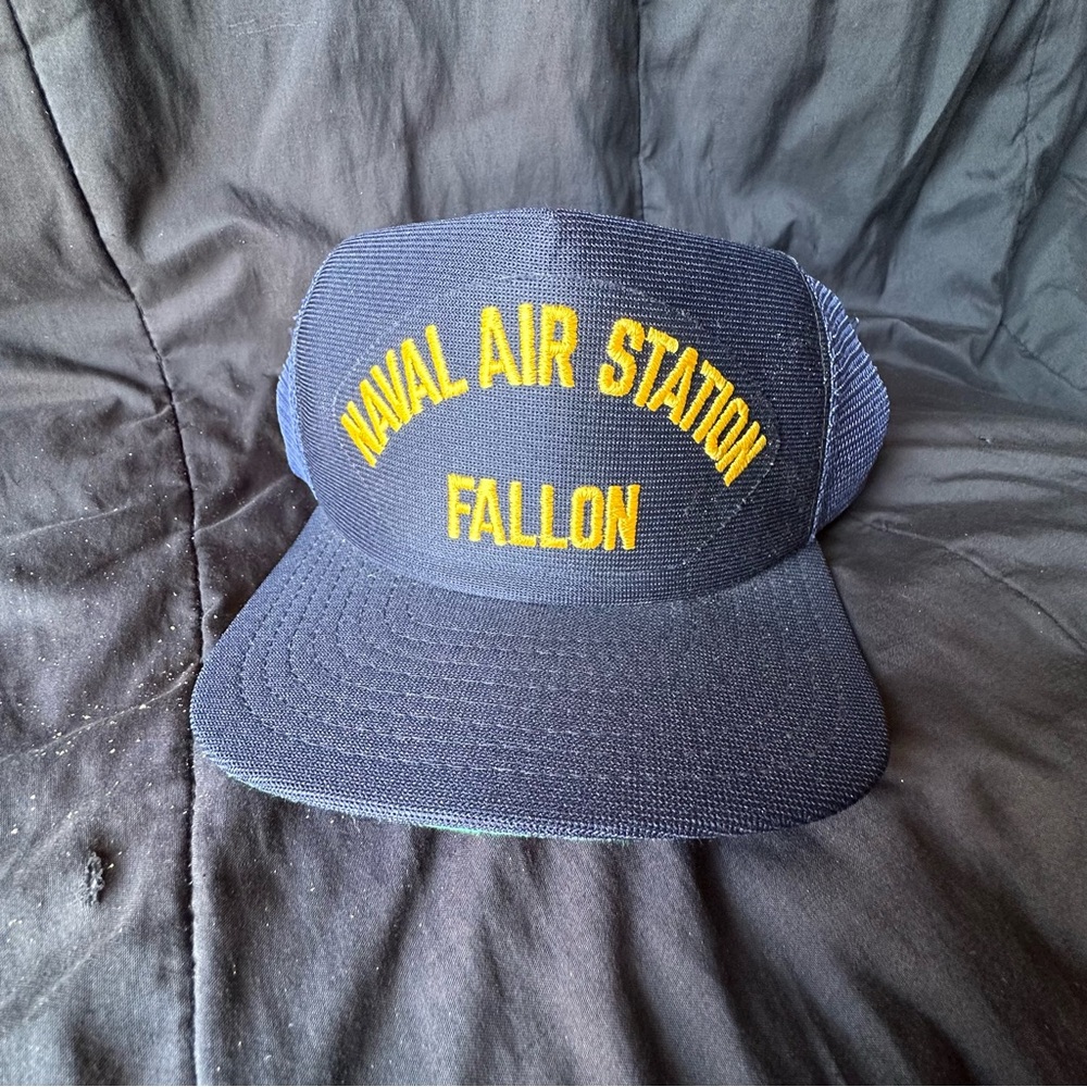 Vtg Us Navy Trucker Hat Us Naval Air Station Fallon Top Gun New